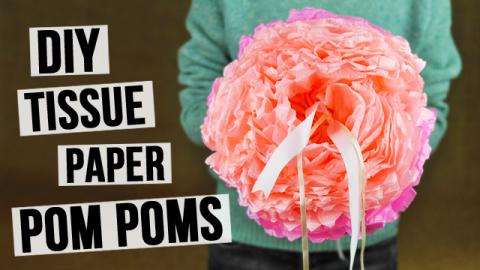  DIY Tissue Paper Pom Poms 